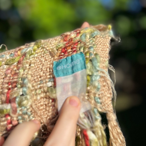 Target @Home Neutral Woven Throw – Boho Farmhouse Fringe Blanket Cottagecore - Picture 2 of 6